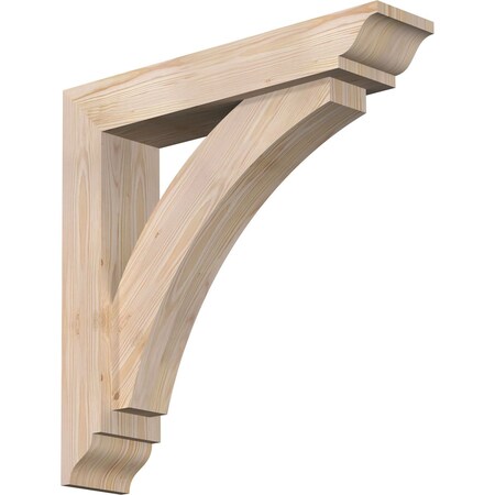 Ekena Millwork Thorton Traditional Smooth Bracket w/ Offset Brace, Douglas Fir, 5 1/2"W x 26"D x 26"H BKT0604X26X26THR01SDF